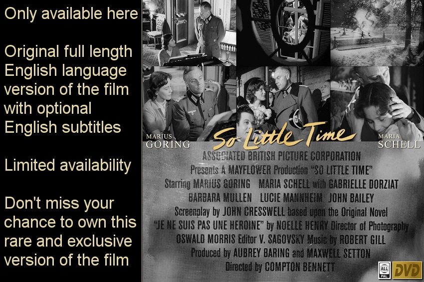 So Little Time 1952 DVD including English subtitles